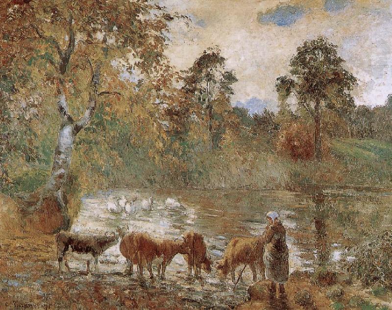 Camille Pissarro pond Spain oil painting art